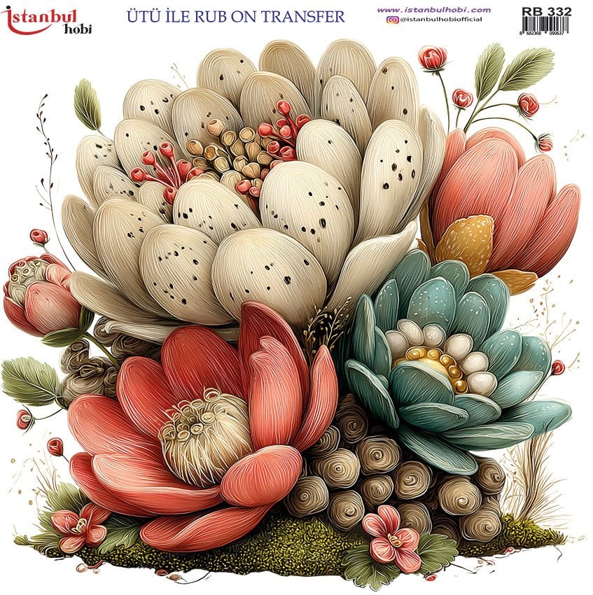 Ütü ile Rub On Transfer Kağıdı 30x30cm RB-332