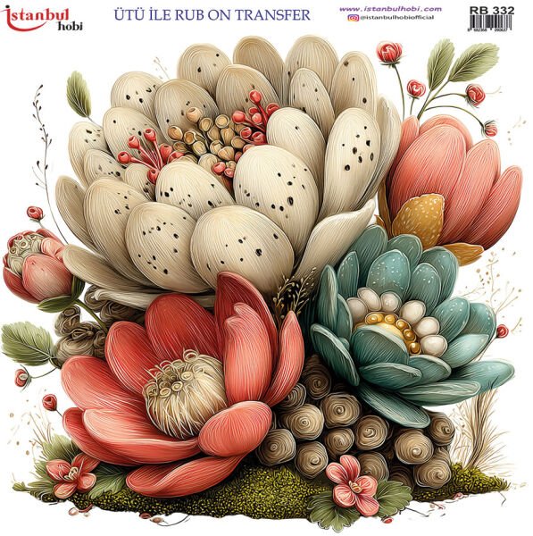 Ütü ile Rub On Transfer Kağıdı 30x30cm RB-332