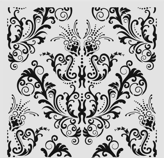 Damask Desen Stencil Şablon (40x40) DA-051