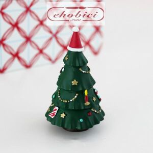 Dekoratif Süslü Çam Ağacı 9x5cm