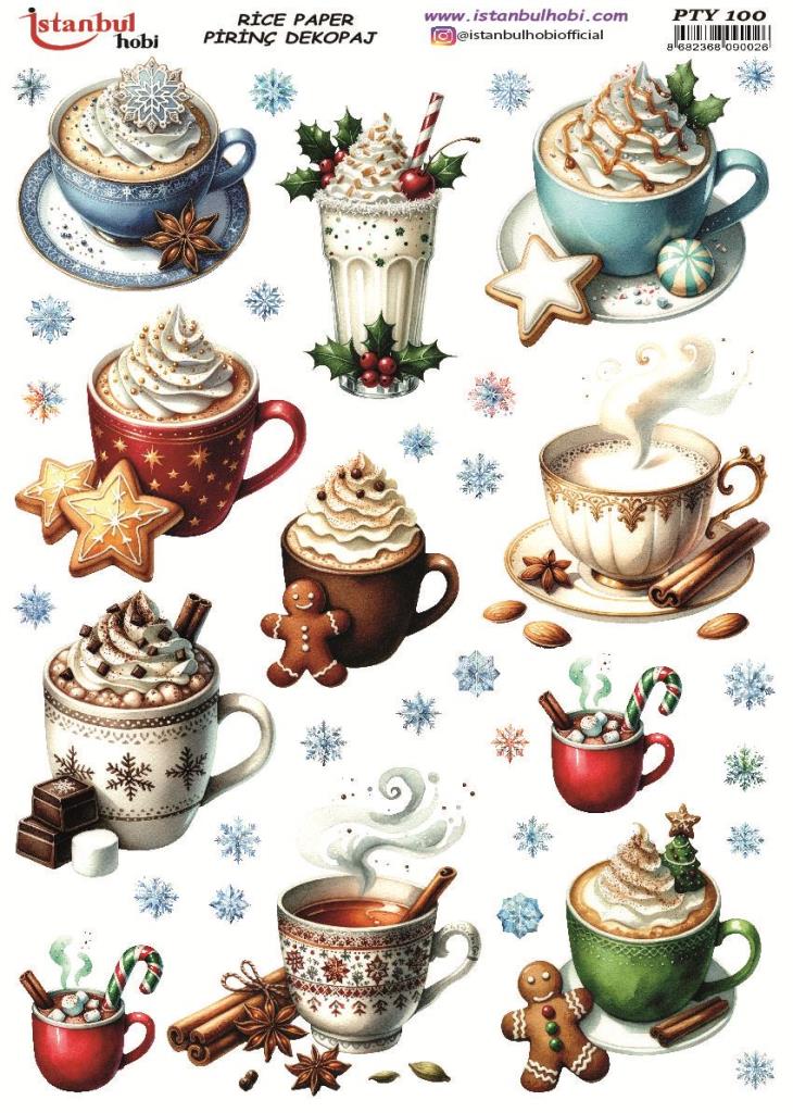 Pirinç Dekopaj Kağıdı 30x42cm PTY-100 Yılbaşı