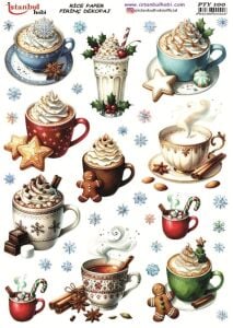 Pirinç Dekopaj Kağıdı 30x42cm PTY-100 Yılbaşı