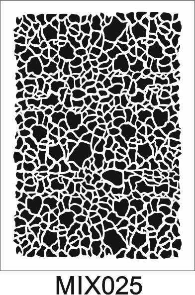 Mix Media Stencil Şablon (21x30) Mix-025