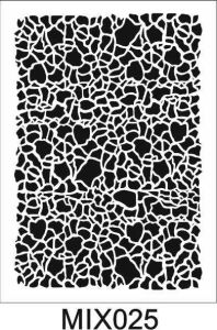 Mix Media Stencil Şablon (21x30) Mix-025