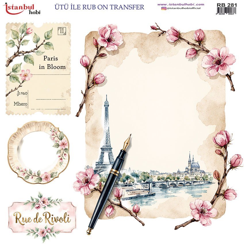Ütü ile Rub On Transfer Kağıdı 30x30cm RB-281
