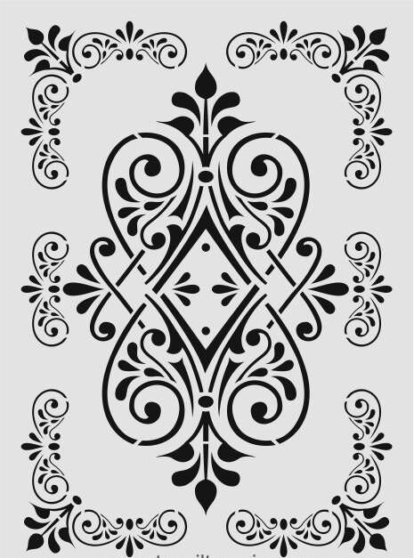 Damask Desen Stencil Şablon (35x50) DA-053