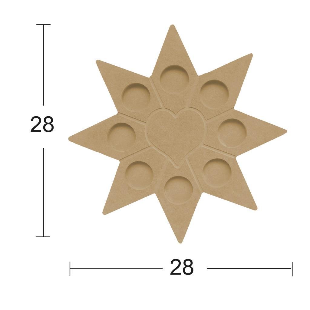 Dekoratif Ahşap Mumluk M11