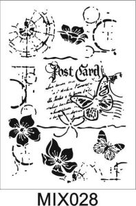 Mix Media Stencil Şablon (21x30) Mix-028