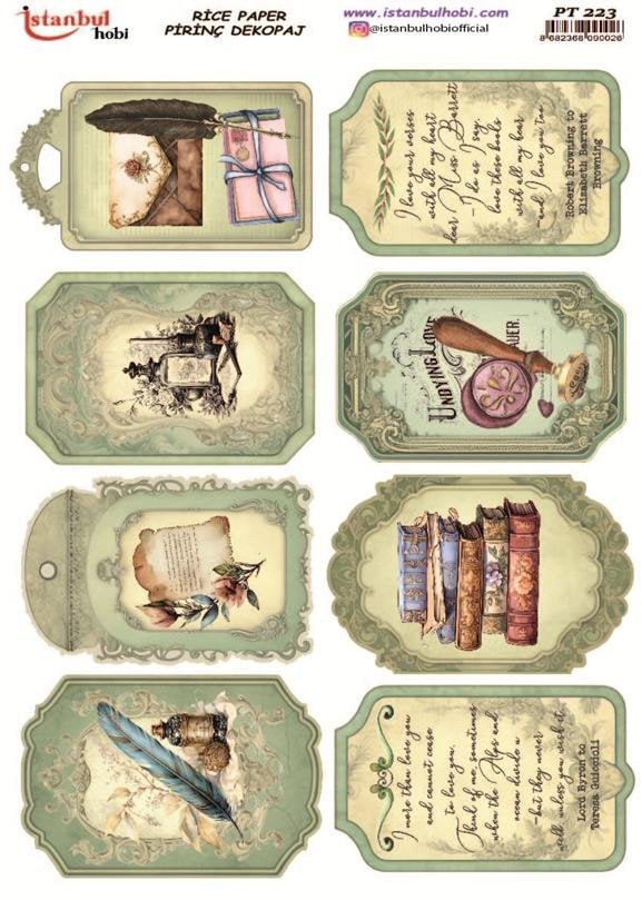 Pirinç Dekopaj Kağıdı 30x42cm PT-223 Mektup Pul