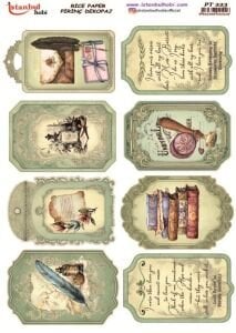 Pirinç Dekopaj Kağıdı 30x42cm PT-223 Mektup Pul