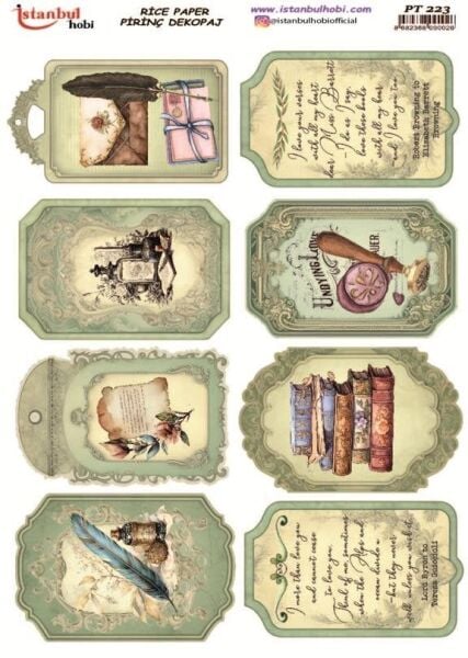 Pirinç Dekopaj Kağıdı 30x42cm PT-223 Mektup Pul