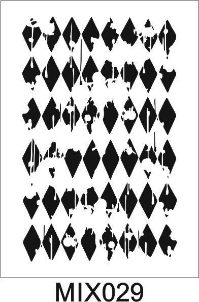 Mix Media Stencil Şablon (21x30) Mix-029