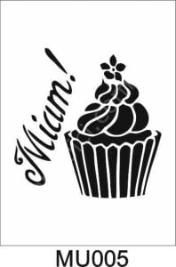 Mutfak Temalı Desenler Stencil Şablon (25x25) MU-005