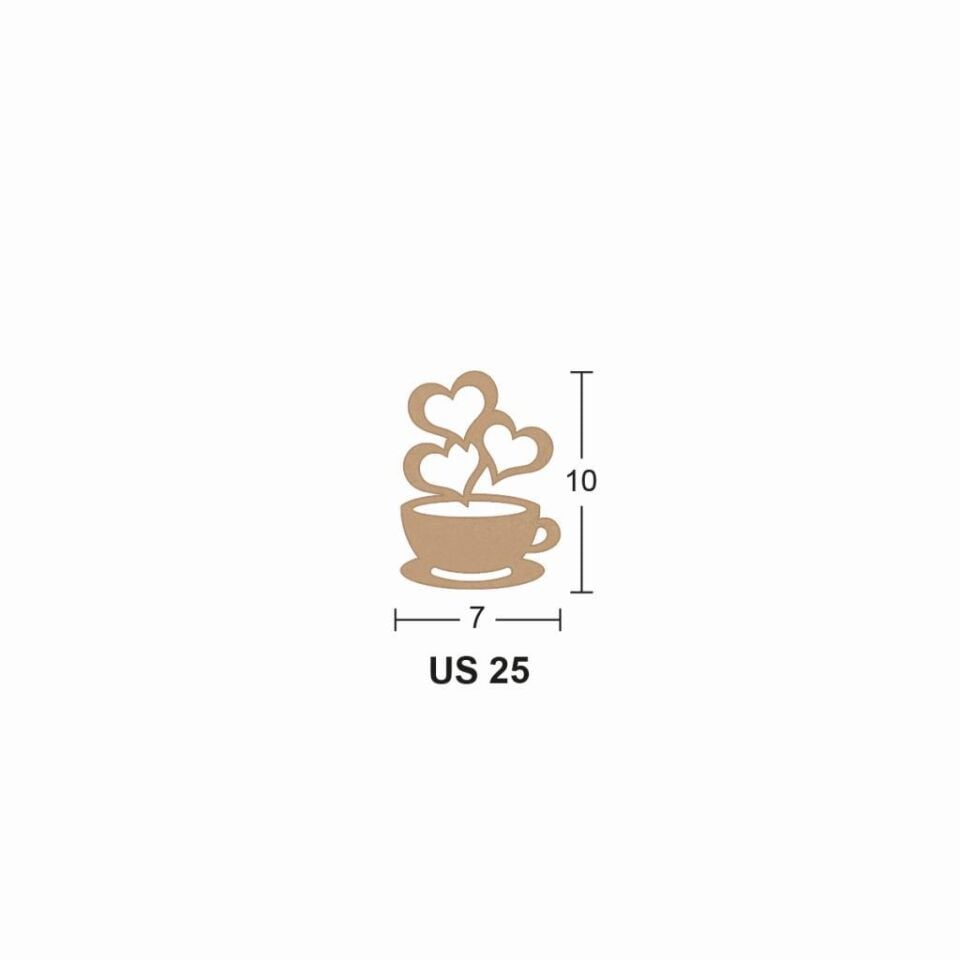 Ahşap Fincan 10x7cm 8mm US25