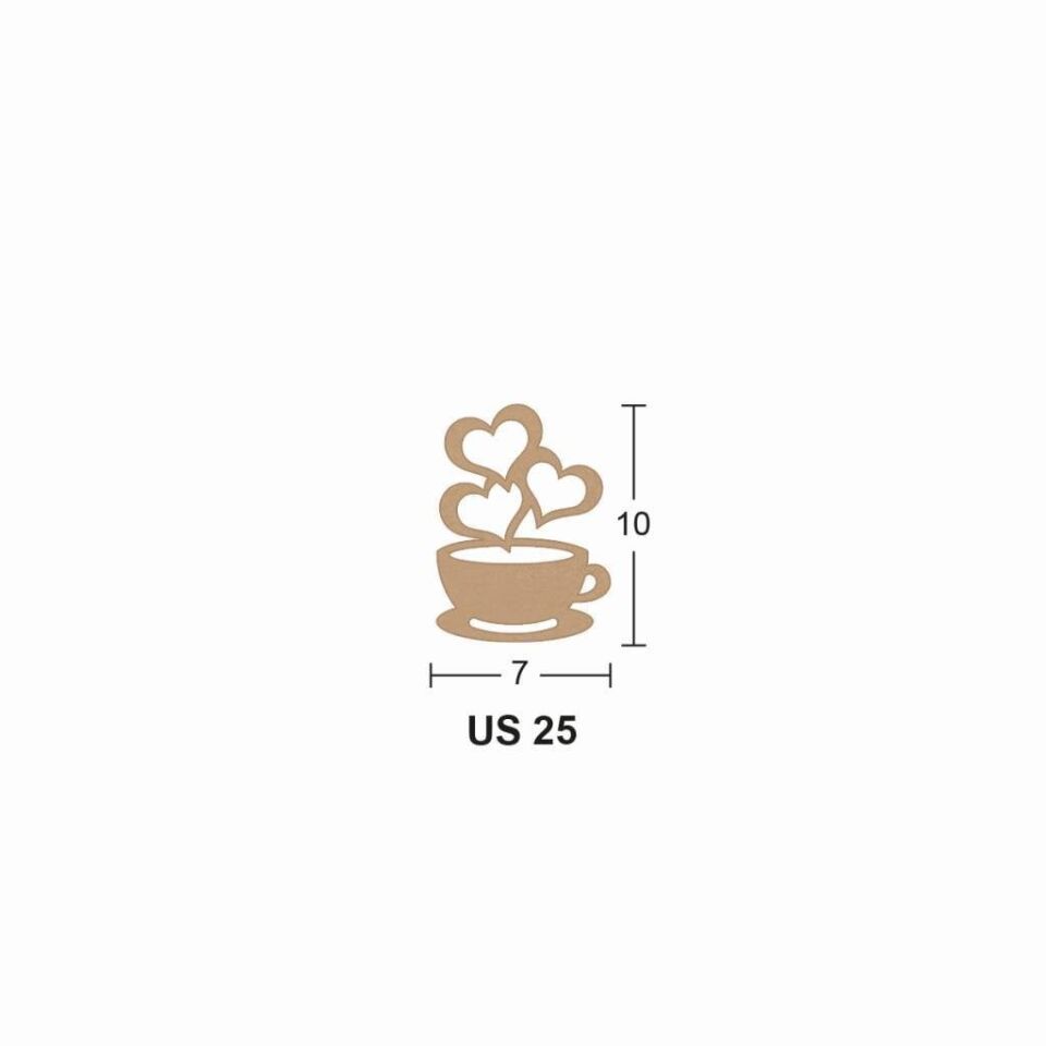 Ahşap Fincan 10x7cm 8mm US25