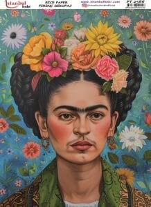 Pirinç Dekopaj Kağıdı 30x42cm PT-2586 Frida Kahlo