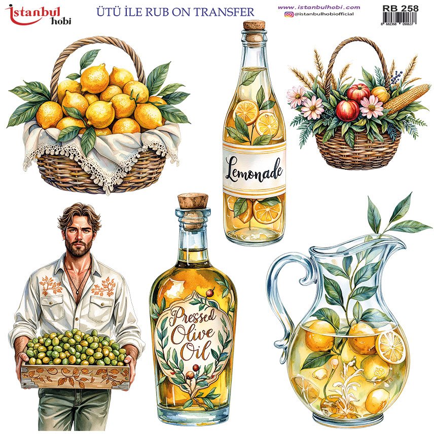 Ütü ile Rub On Transfer Kağıdı 30x30cm RB-258