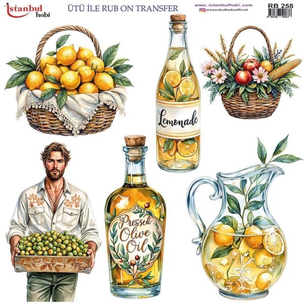 Ütü ile Rub On Transfer Kağıdı 30x30cm RB-258
