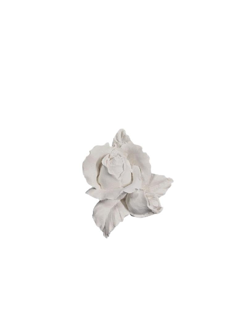 Yapraklı Gül Çiçek 6x4,5cm