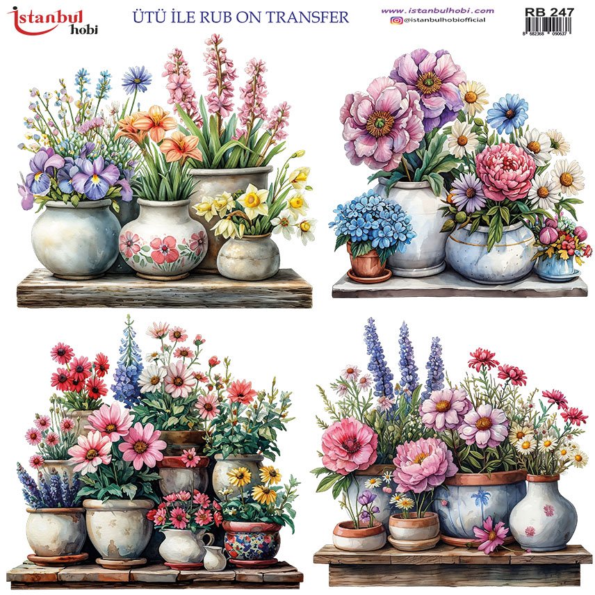 Ütü ile Rub On Transfer Kağıdı 30x30cm RB-247