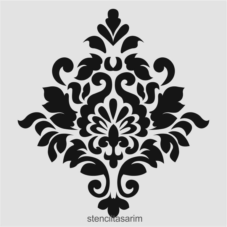 Damask Desen Stencil Şablon (30x30) DA-055