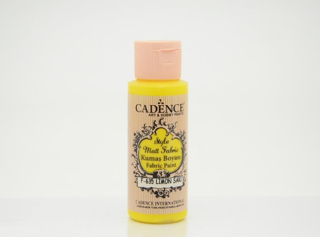 Cadence Style Mat Kumaş Boyası - 635 Limon Sarı 59ml