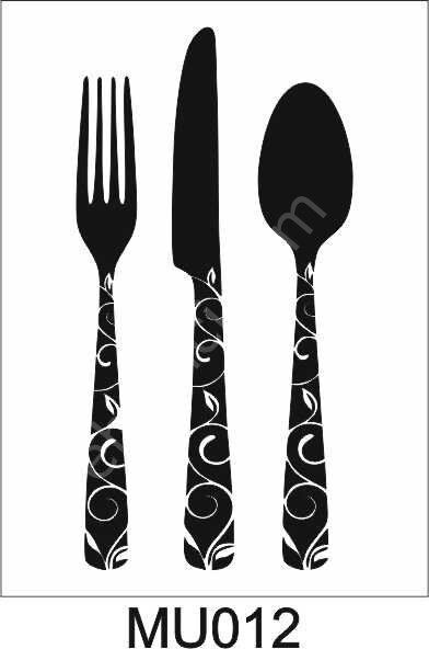 Mutfak Temalı Desenler Stencil Şablon (21x30) MU-012