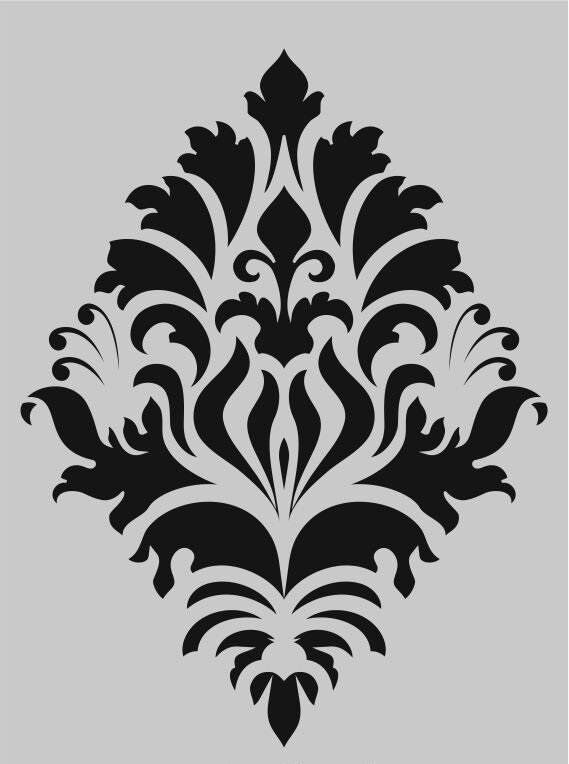 Damask Desen Stencil Şablon (25x35) DA-057