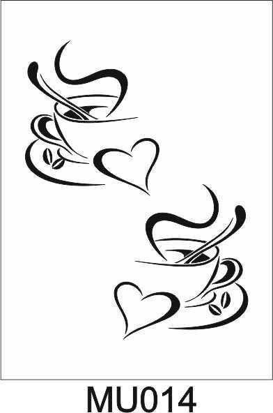 Mutfak Temalı Desenler Stencil Şablon (25x25) MU-014