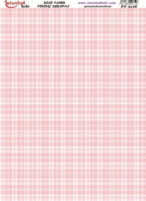 Pirinç Dekopaj Kağıdı 30x42cm PT-3116 Ekose