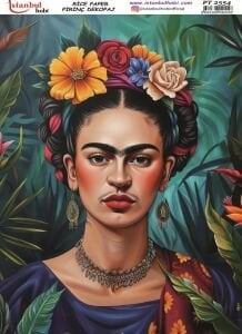 Pirinç Dekopaj Kağıdı 30x42cm PT-2554 Frida Kahlo