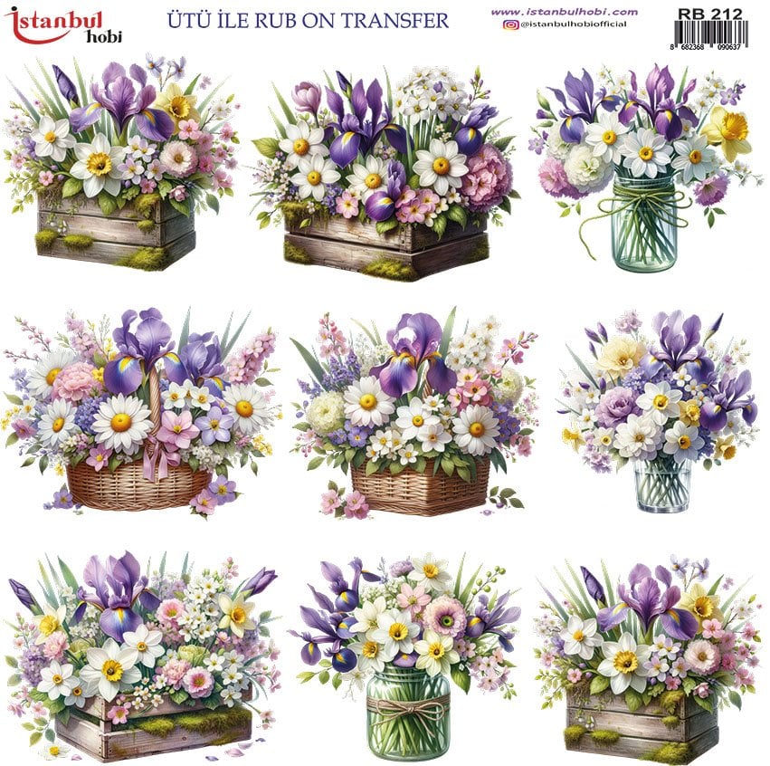 Ütü ile Rub On Transfer Kağıdı 30x30cm RB-212