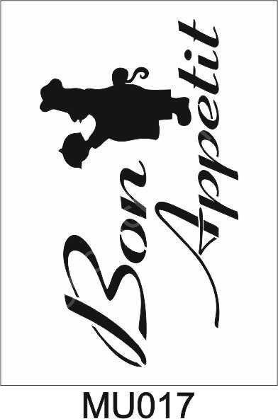 Mutfak Temalı Desenler Stencil Şablon (21x30) MU-017