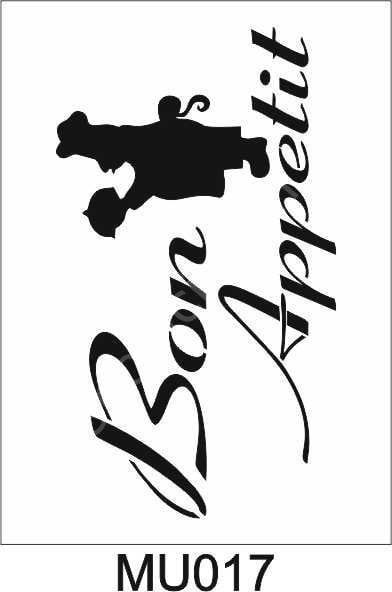 Mutfak Temalı Desenler Stencil Şablon (21x30) MU-017