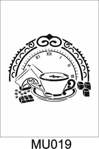 Mutfak Temalı Desenler Stencil Şablon (25x25) MU-019