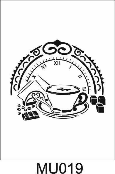 Mutfak Temalı Desenler Stencil Şablon (25x25) MU-019