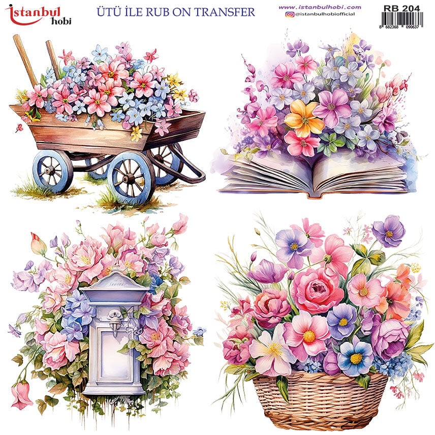 Ütü ile Rub On Transfer Kağıdı 30x30cm RB-204