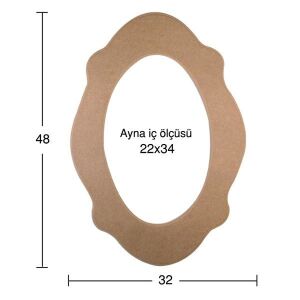 Oval Ahşap Ayna Çerçevesi AY-128