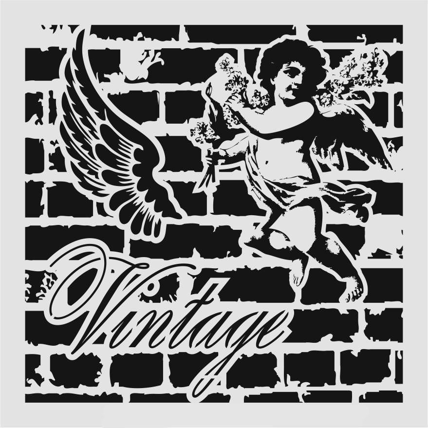 Mix Media Stencil Şablon (25x25) Mix-047