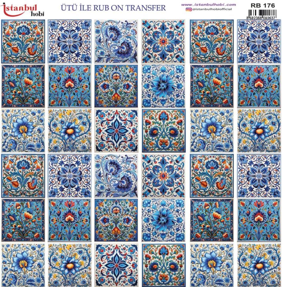 Ütü ile Rub On Transfer Kağıdı 30x30cm RB-176