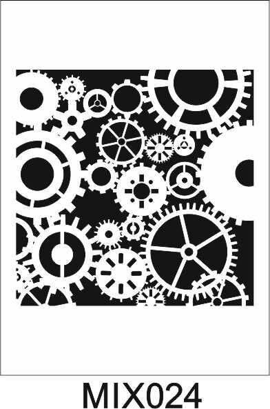Mix Media Stencil Şablon (25x25) Mix-024