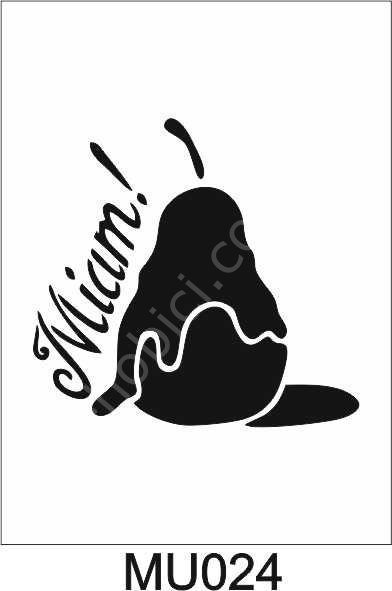 Mutfak Temalı Desenler Stencil Şablon (20x20) MU-024