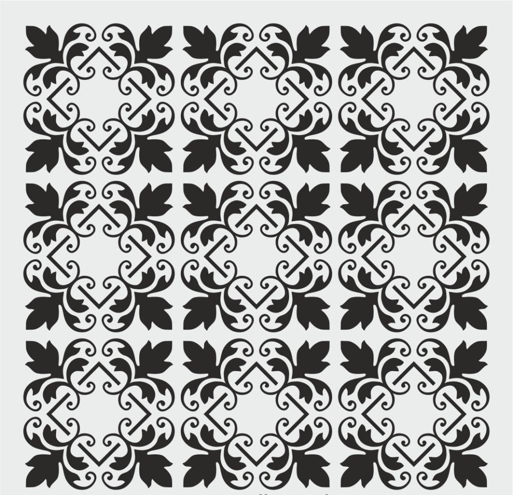Damask Desen Stencil Şablon (30x30) DA-064