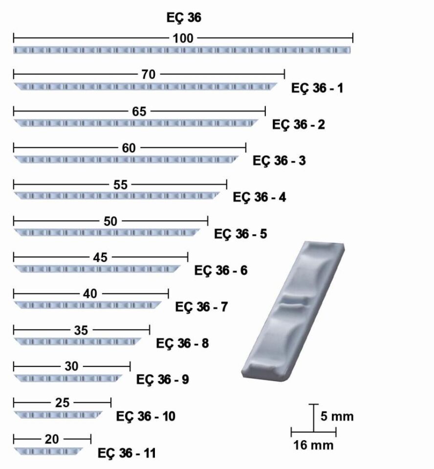 Bükülebilir Esnek Çıta 100cm EÇ-36