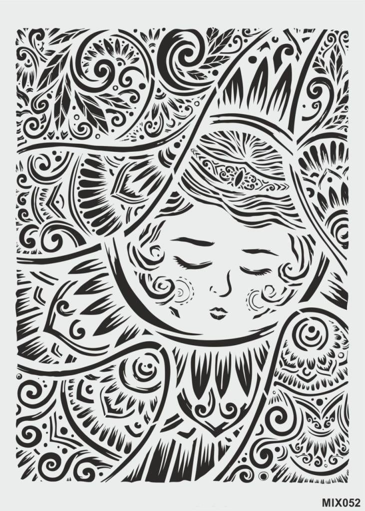 Mix Media Stencil Şablon (35x50) Mix-052