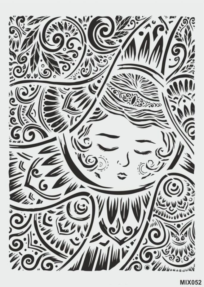 Mix Media Stencil Şablon (35x50) Mix-052