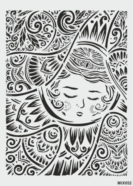 Mix Media Stencil Şablon (35x50) Mix-052