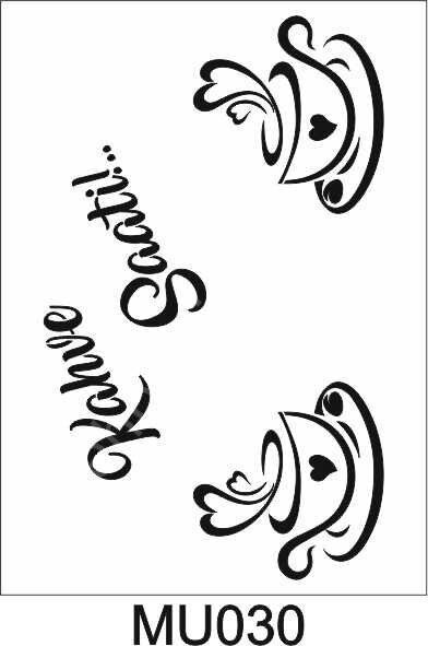 Mutfak Temalı Desenler Stencil Şablon (21x30) MU-030