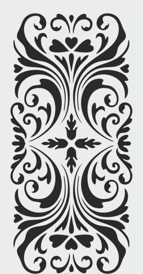 Damask Desen Stencil Şablon (15x30) DA-066