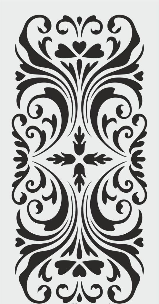 Damask Desen Stencil Şablon (20x40) DA-066